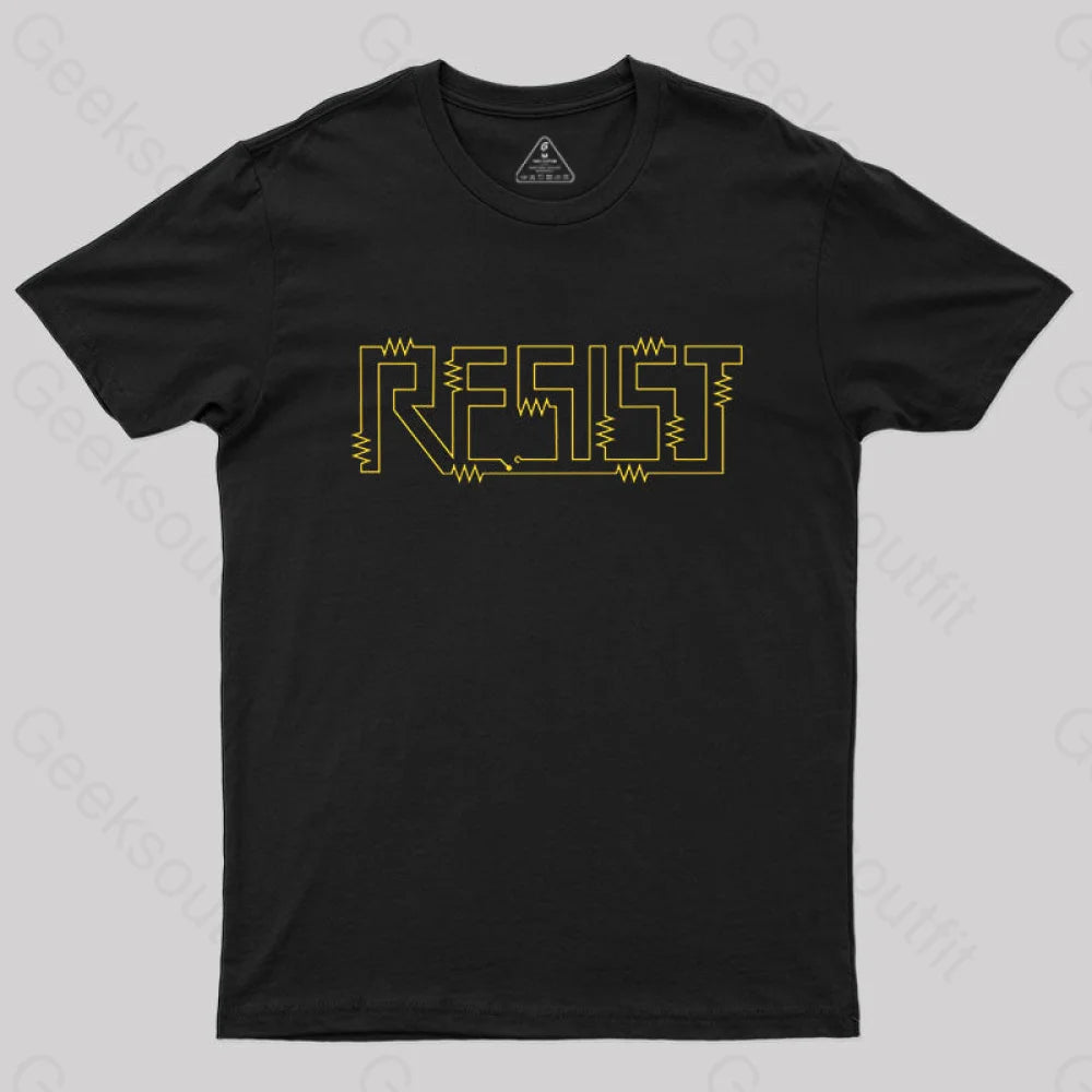 Resist Physical Circuit T-Shirt Black / S