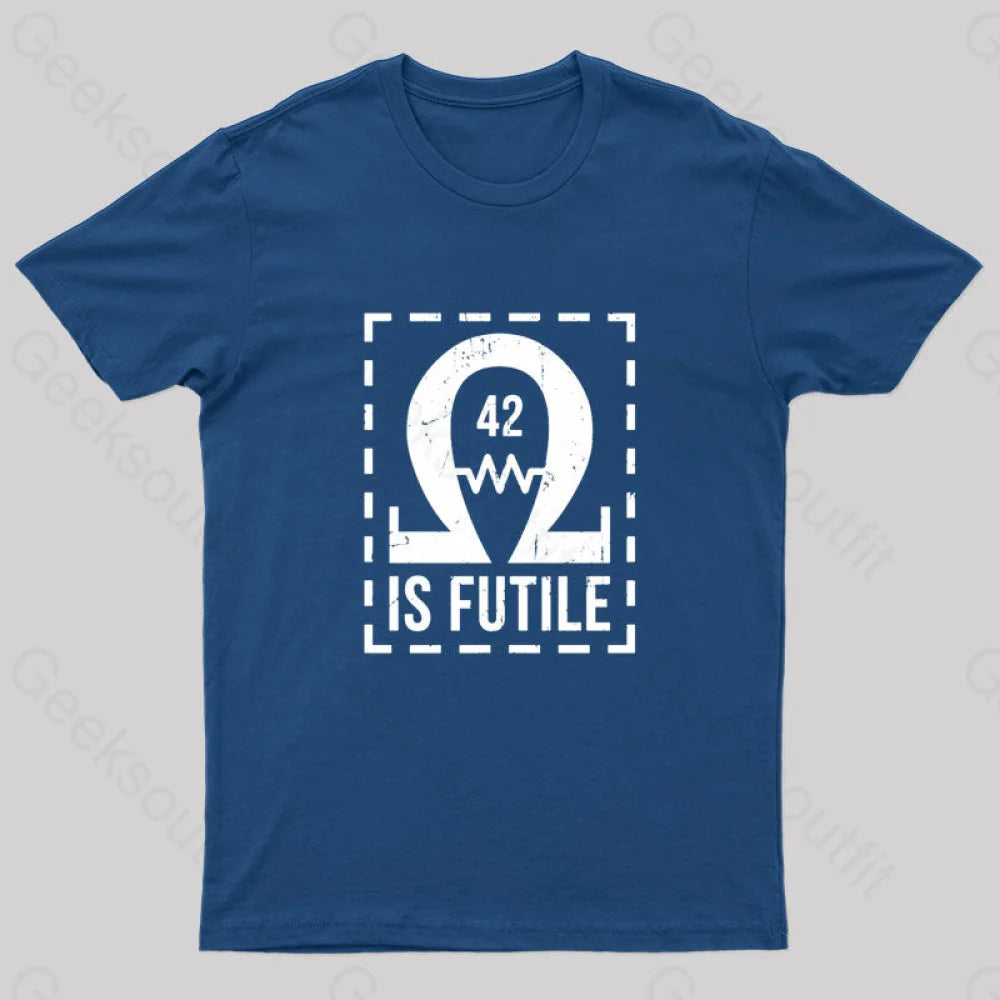 Resistance Is Futile Nerd T-Shirt Navy / S
