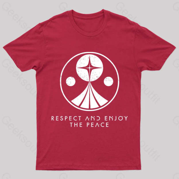 Respect And Enjoy The Peace Geek T-Shirt Red / S