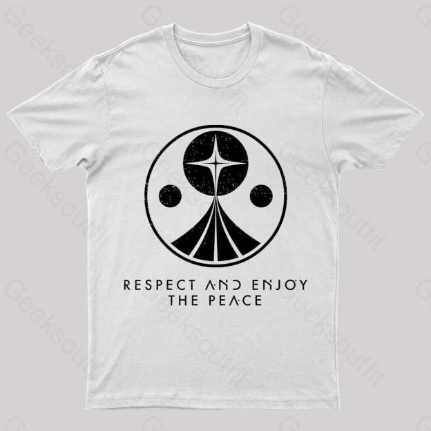 Respect And Enjoy The Peace Geek T-Shirt White / S