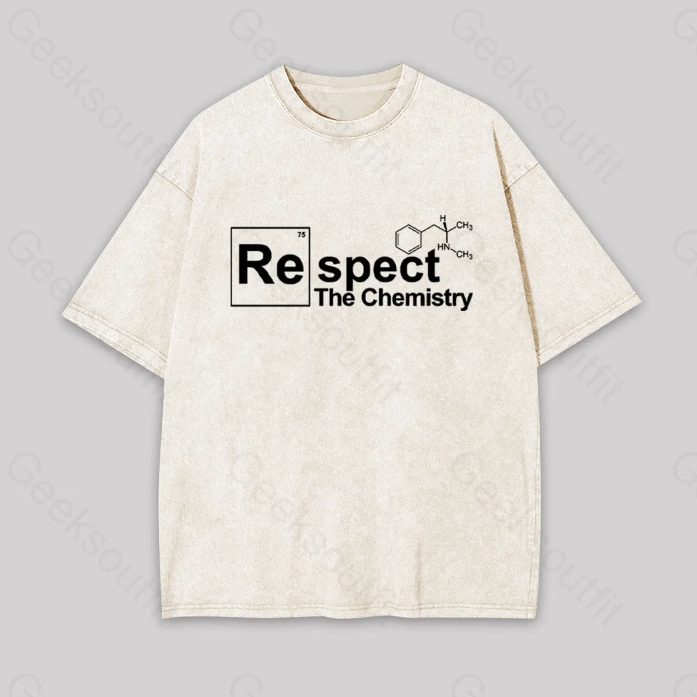 Respect The Chemistry Geek Washed T-Shirt Apricot / S