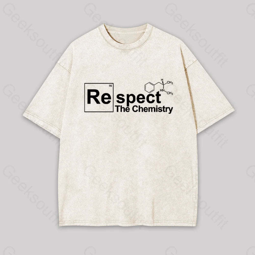 Respect The Chemistry Geek Washed T-Shirt Apricot / S