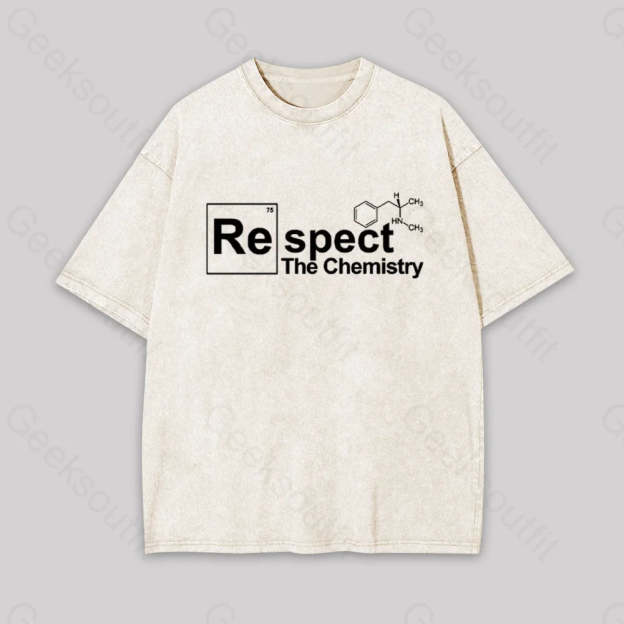 Respect The Chemistry Geek Washed T-Shirt Apricot / S