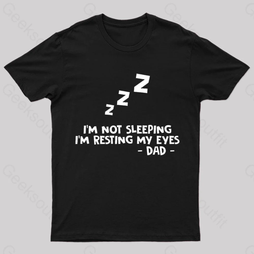 Resting My Eyes Geek T-Shirt Black / S