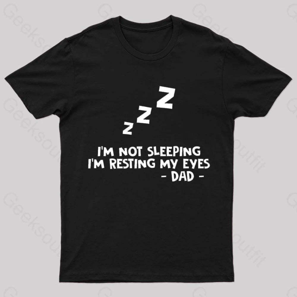 Resting My Eyes Geek T-Shirt Black / S