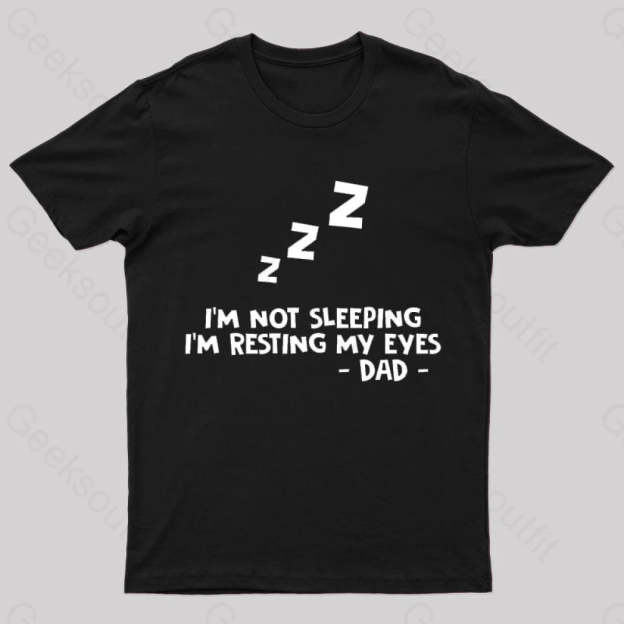 Resting My Eyes Geek T-Shirt Black / S