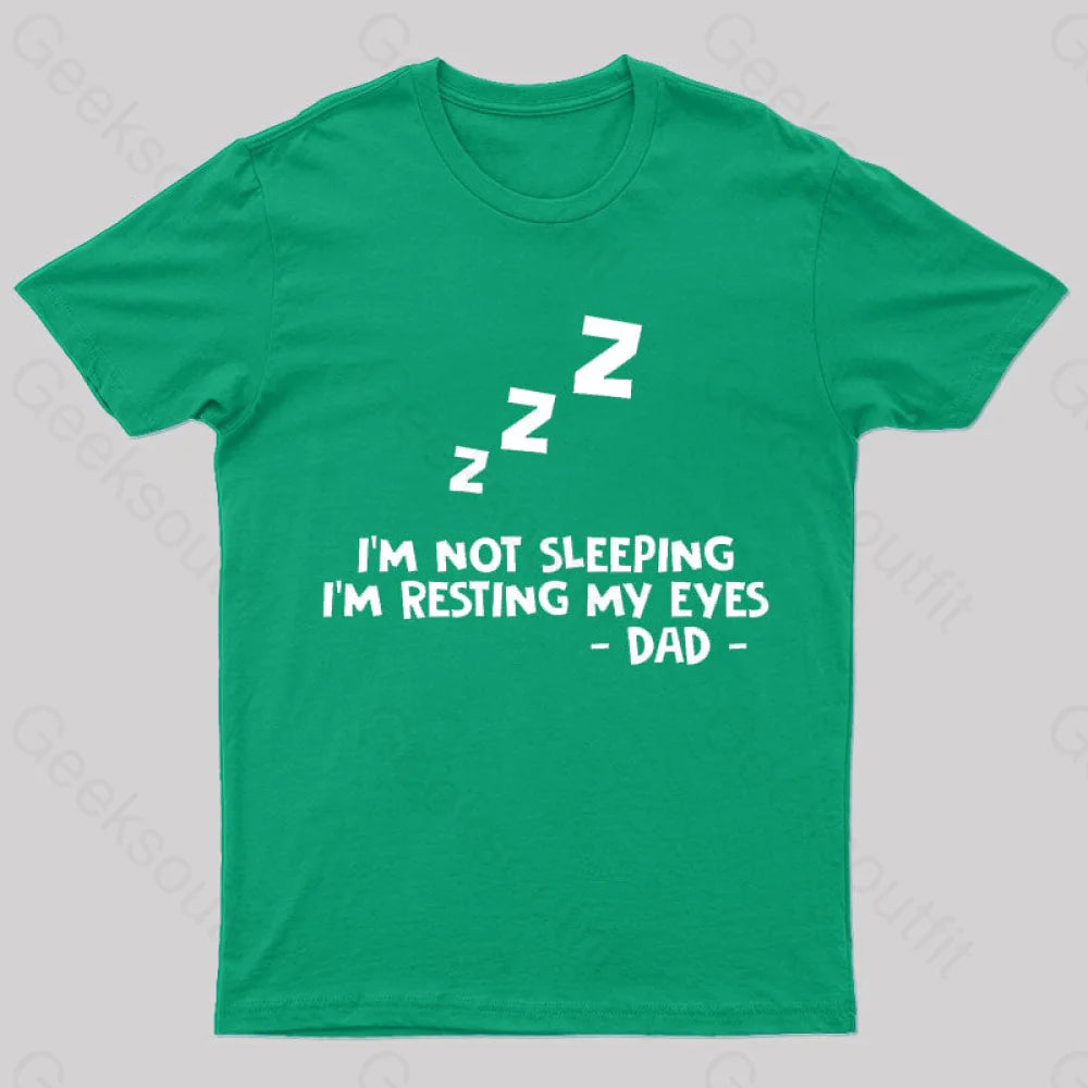 Resting My Eyes Geek T-Shirt Green / S