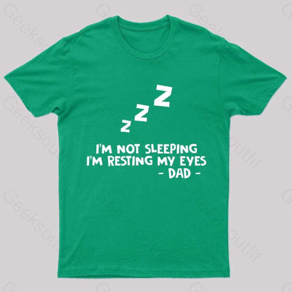 Resting My Eyes Geek T-Shirt Green / S