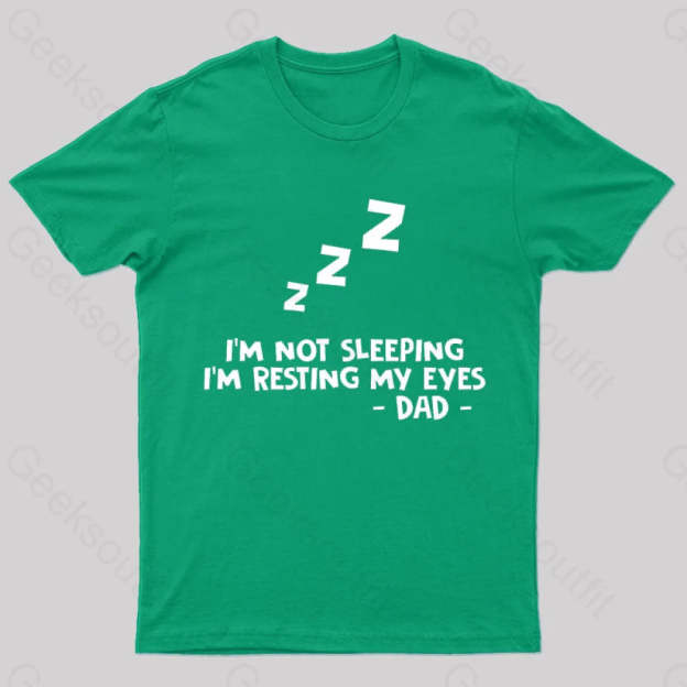Resting My Eyes Geek T-Shirt Green / S