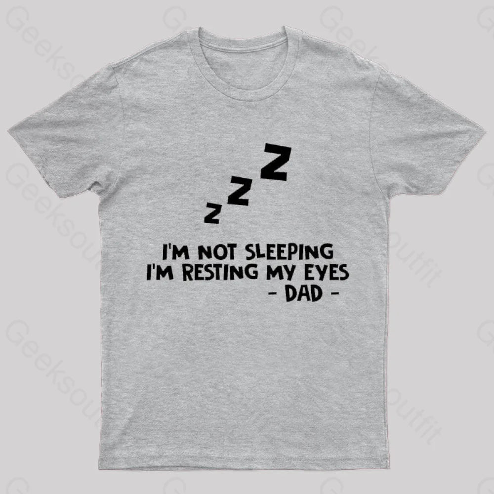 Resting My Eyes Geek T-Shirt Grey / S
