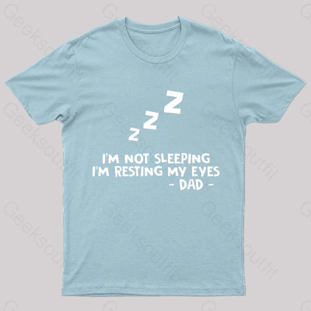 Resting My Eyes Geek T-Shirt Light Blue / S