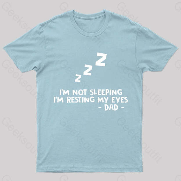 Resting My Eyes Geek T-Shirt Light Blue / S