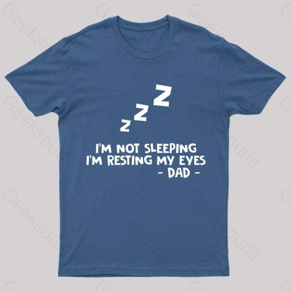 Resting My Eyes Geek T-Shirt Navy / S
