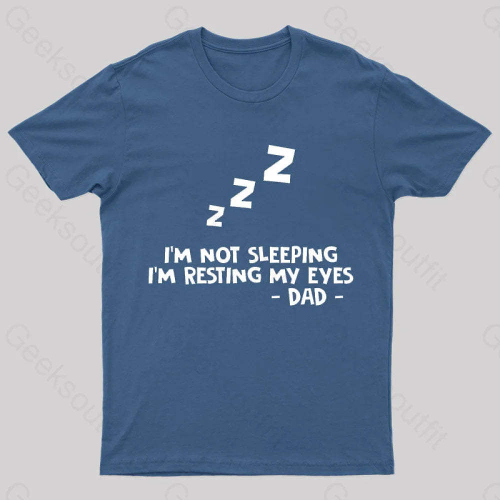 Resting My Eyes Geek T-Shirt Navy / S