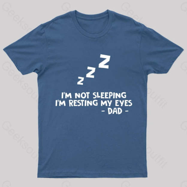Resting My Eyes Geek T-Shirt Navy / S