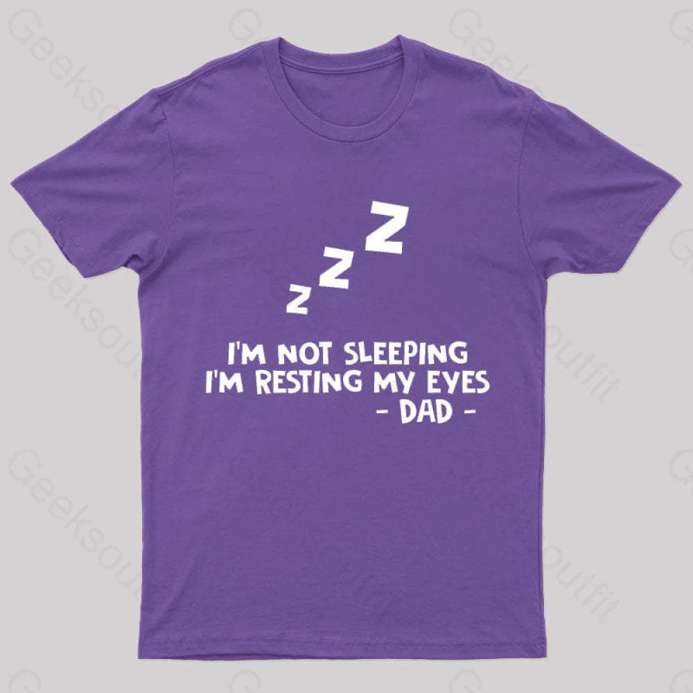 Resting My Eyes Geek T-Shirt Purple / S