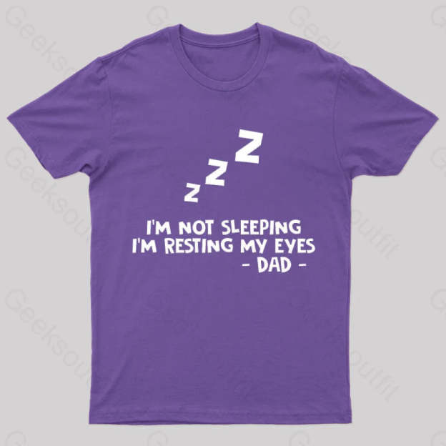 Resting My Eyes Geek T-Shirt Purple / S