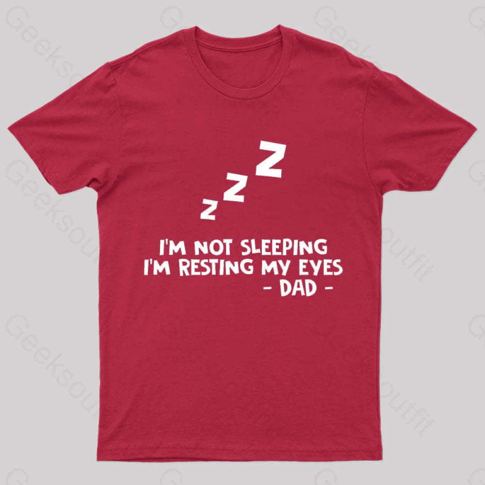 Resting My Eyes Geek T-Shirt Red / S