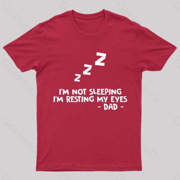 Resting My Eyes Geek T-Shirt Red / S