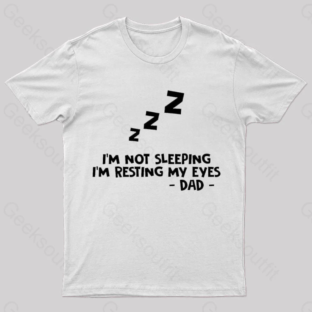Resting My Eyes Geek T-Shirt White / S