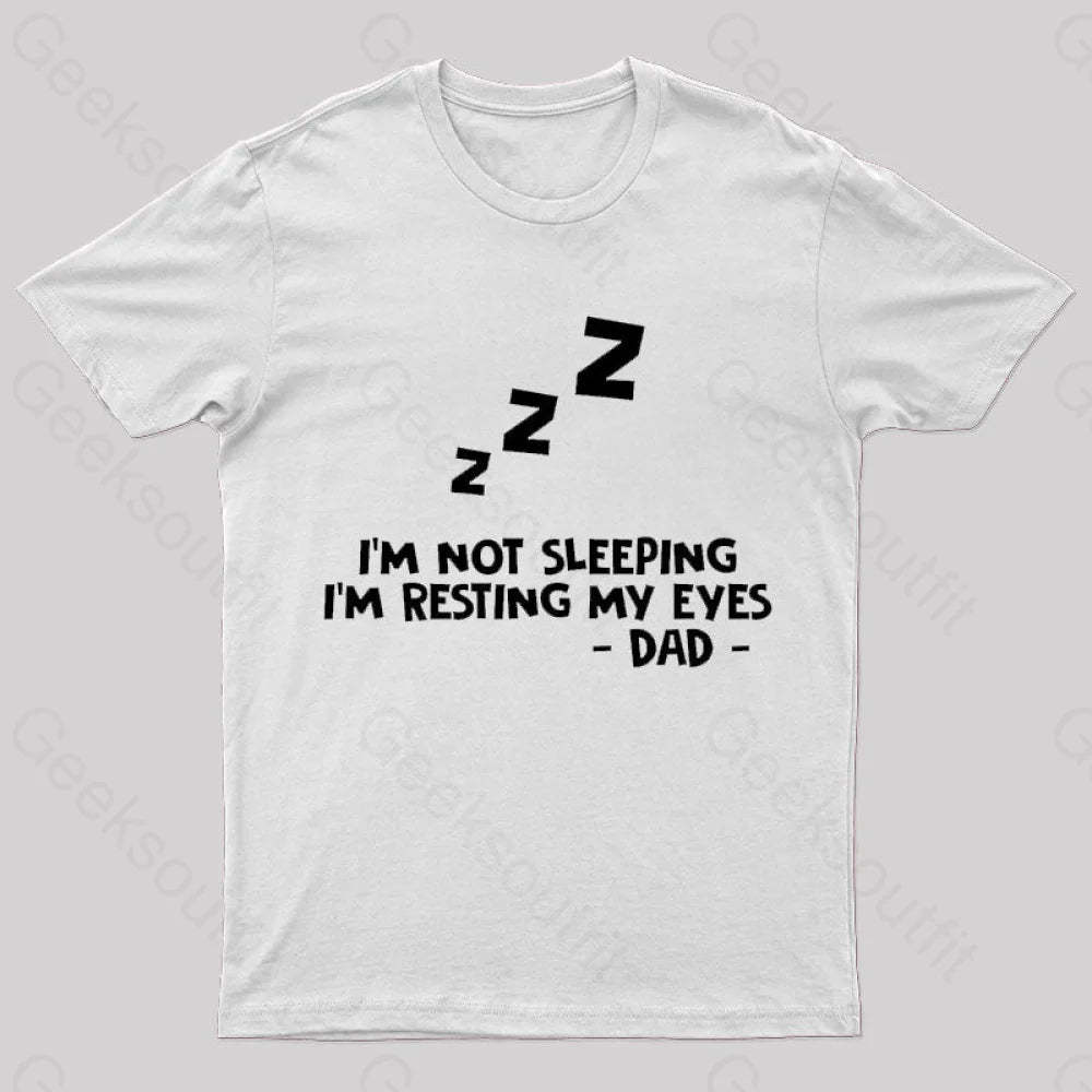 Resting My Eyes Geek T-Shirt White / S