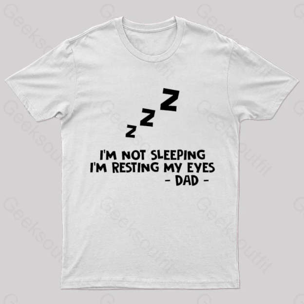 Resting My Eyes Geek T-Shirt White / S