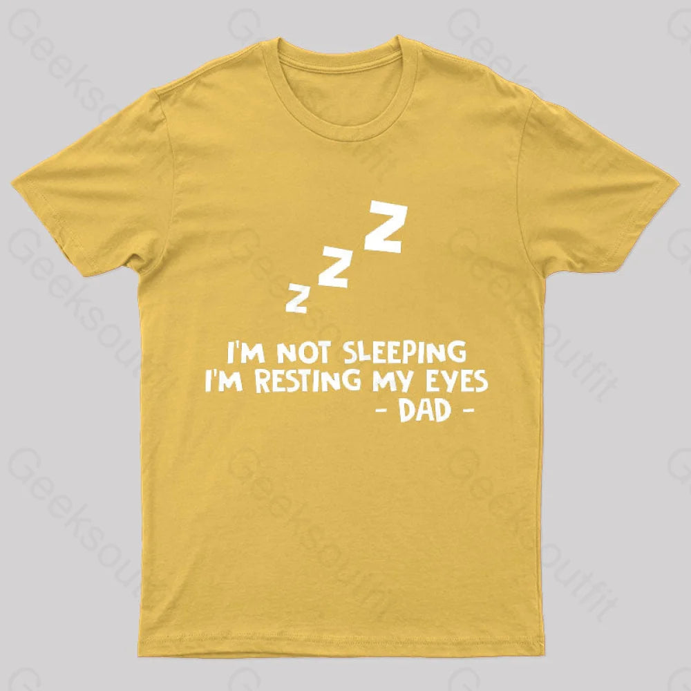 Resting My Eyes Geek T-Shirt Yellow / S