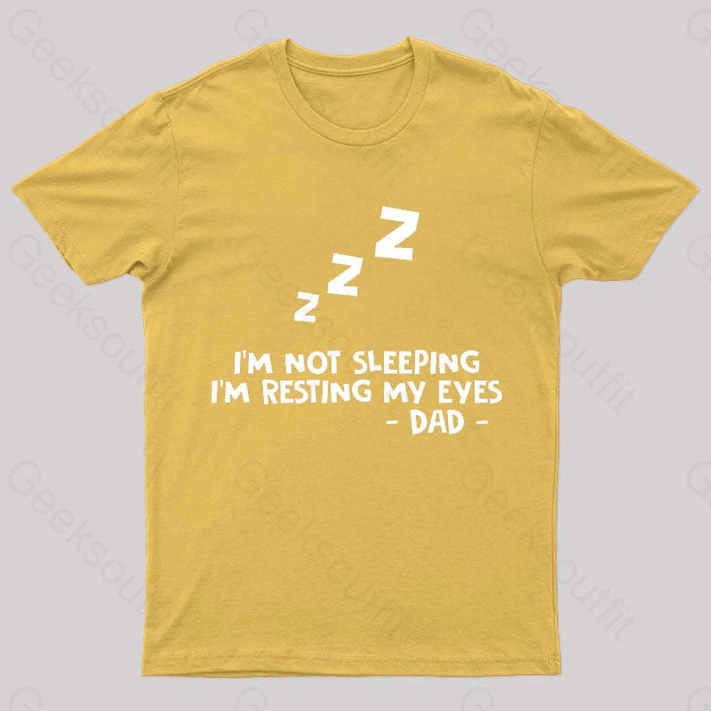 Resting My Eyes Geek T-Shirt Yellow / S