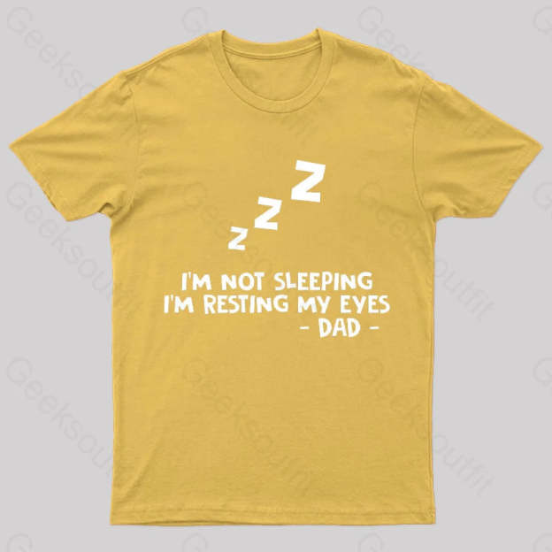 Resting My Eyes Geek T-Shirt Yellow / S