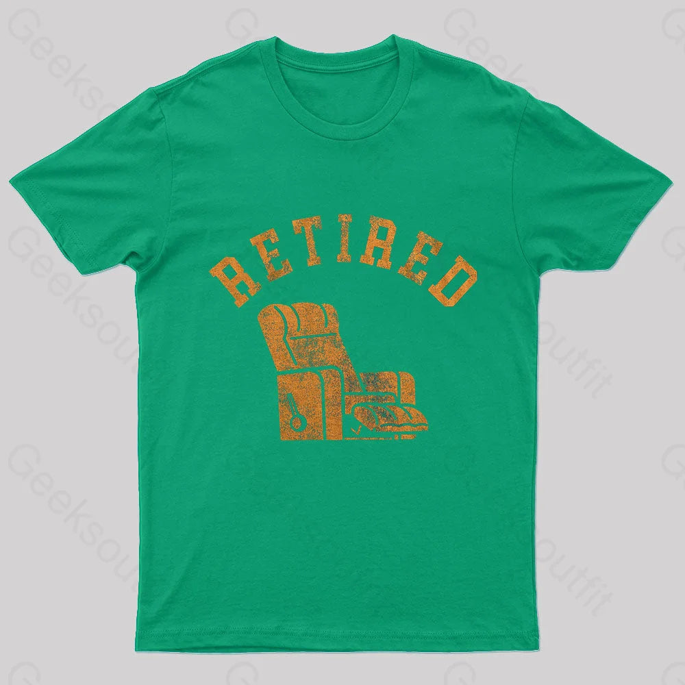 Retired Recliner Nerd T-Shirt Green / S