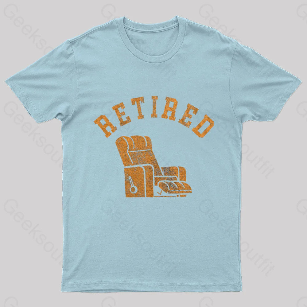 Retired Recliner Nerd T-Shirt Light Blue / S