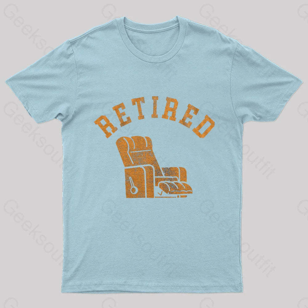 Retired Recliner Nerd T-Shirt Light Blue / S