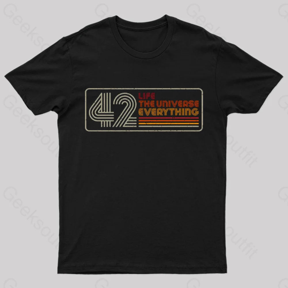 Retro 42 T-Shirt Black / S