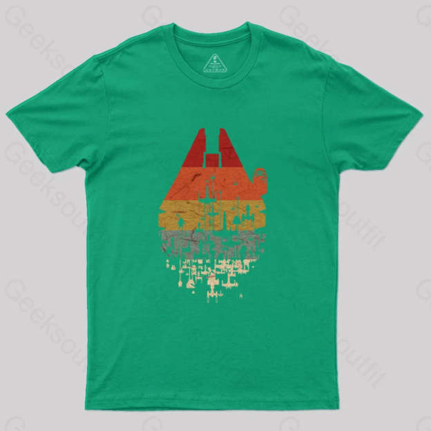 Retro Battleship Geek T-Shirt Green / S Yc