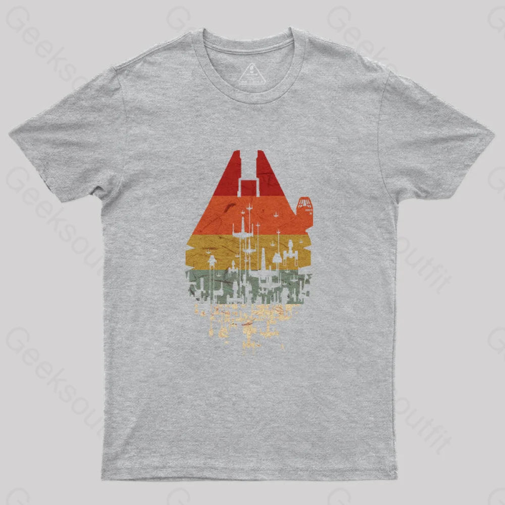 Retro Battleship Geek T-Shirt Grey / S Yc