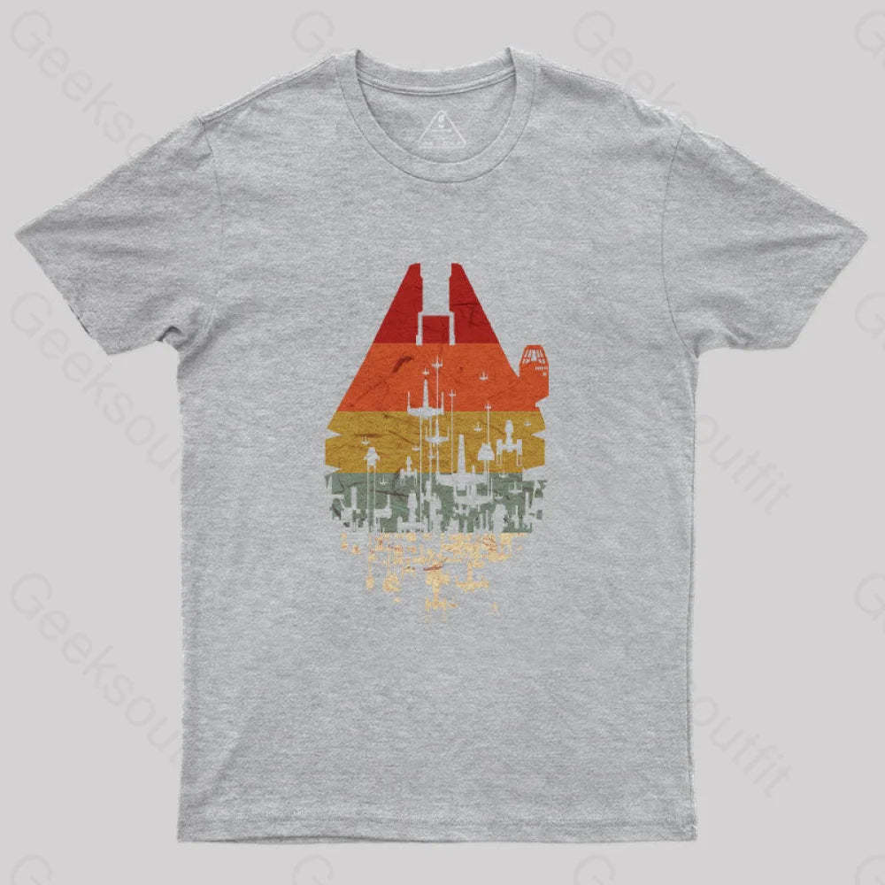 Retro Battleship Geek T-Shirt Grey / S Yc