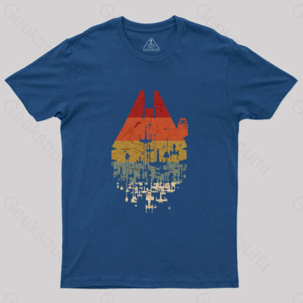 Retro Battleship Geek T-Shirt Navy / S Yc