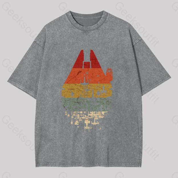 Retro Battleship Washed T-Shirt Grey / S