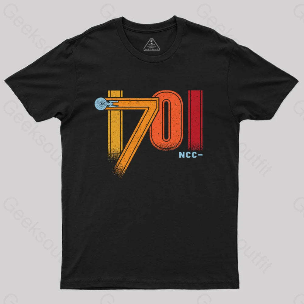 Retro Cosmic Voyage Nerd T-Shirt Black / S Yc