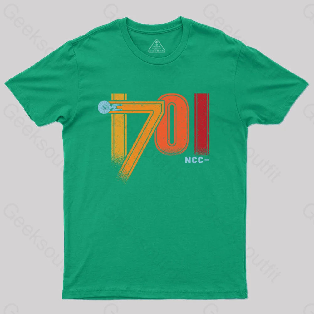 Retro Cosmic Voyage Nerd T-Shirt Green / S Yc