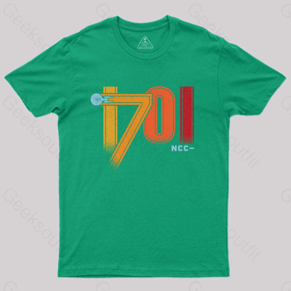 Retro Cosmic Voyage Nerd T-Shirt Green / S Yc