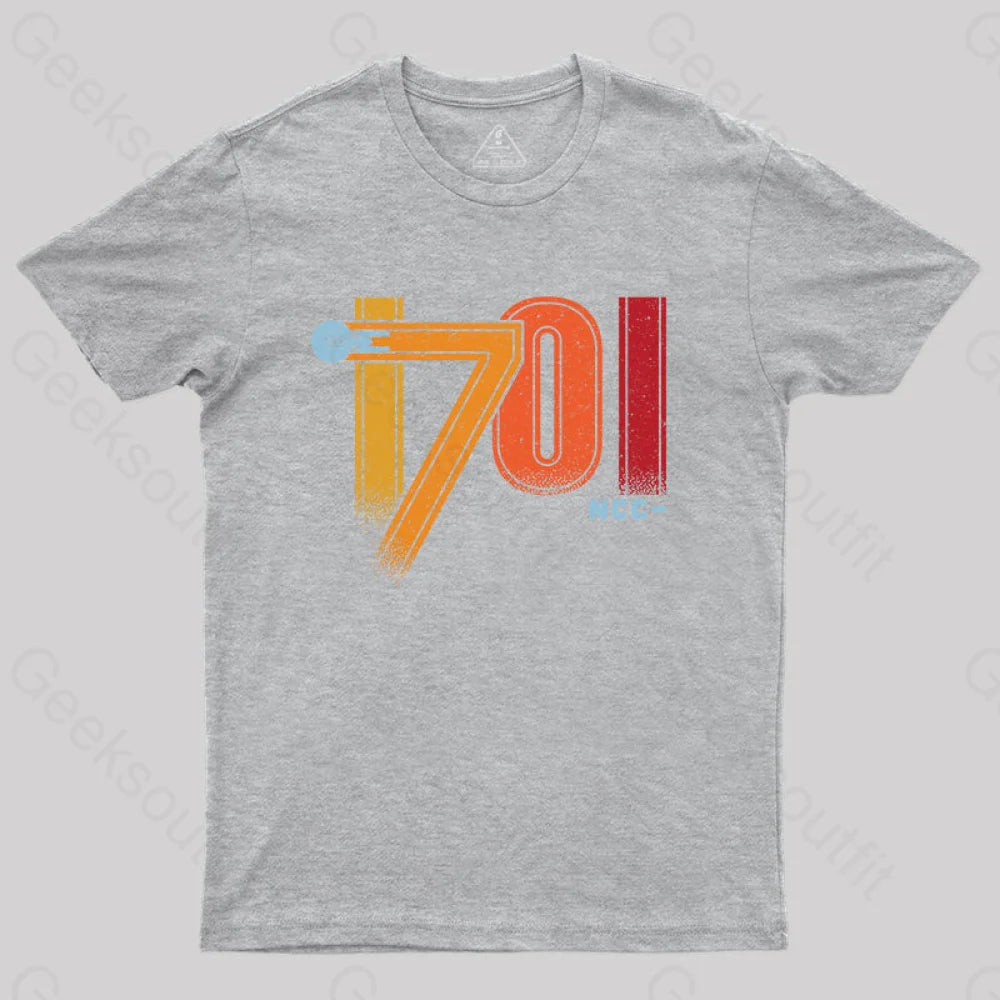 Retro Cosmic Voyage Nerd T-Shirt Grey / S Yc