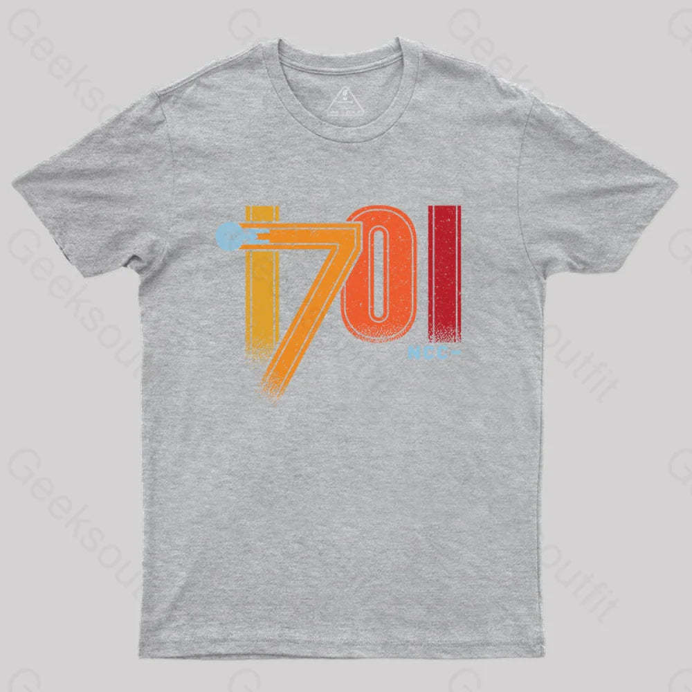Retro Cosmic Voyage Nerd T-Shirt Grey / S Yc