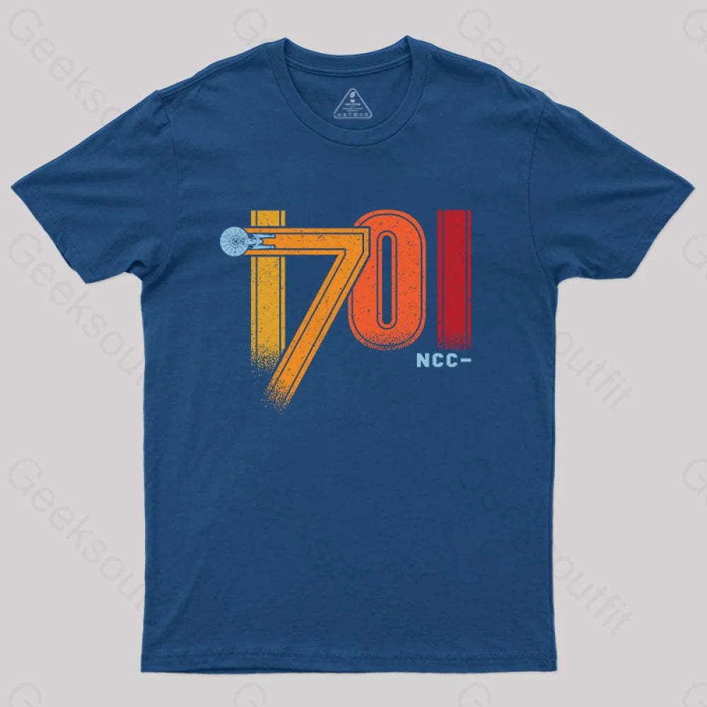 Retro Cosmic Voyage Nerd T-Shirt Navy / S Yc