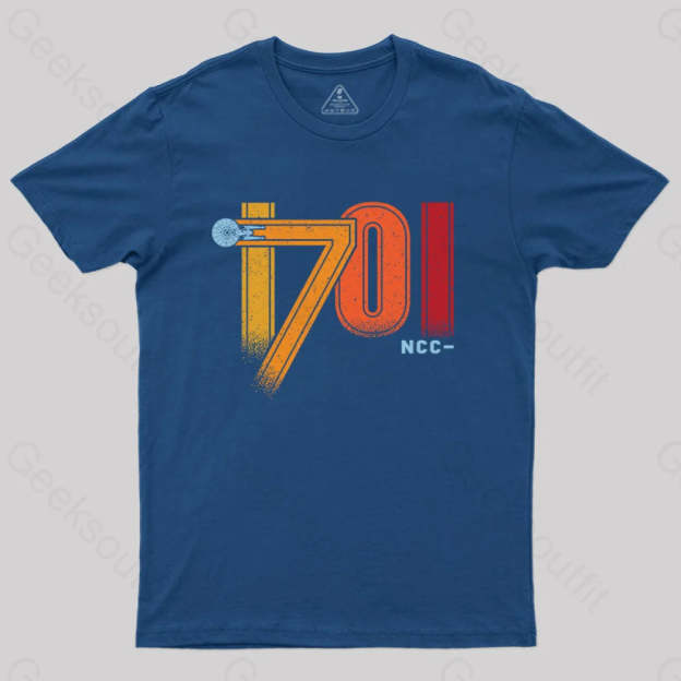 Retro Cosmic Voyage Nerd T-Shirt Navy / S Yc