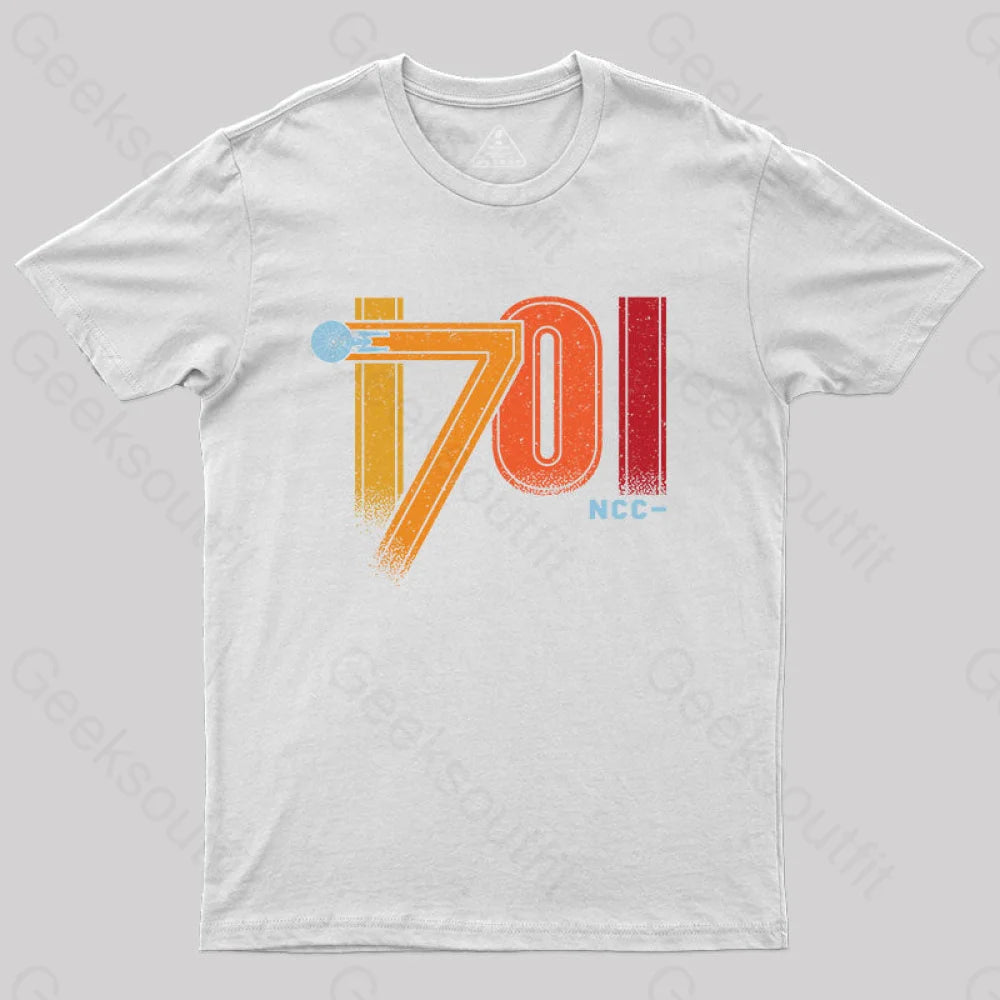 Retro Cosmic Voyage Nerd T-Shirt White / S Yc