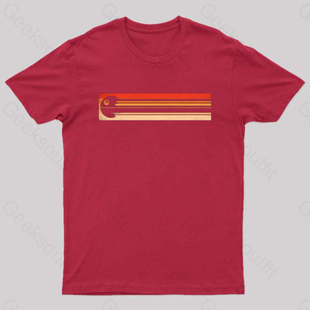 Retro Death Star Nerd T-Shirt Red / S