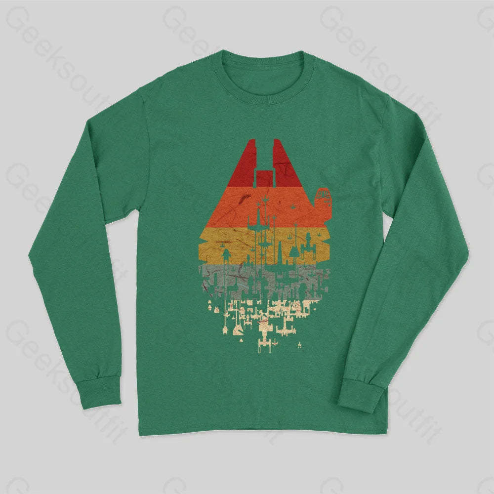 Retro Long Sleeve T-Shirt Green / S