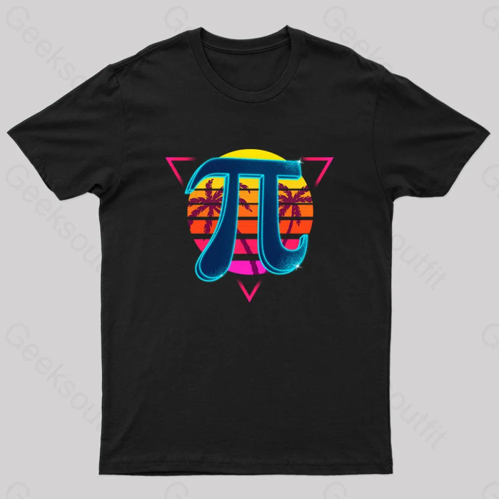Retro Pi Day Geek T-Shirt Black / S