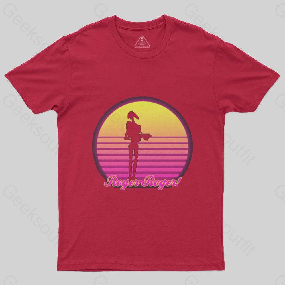 Retro Roger Battle Droid T-Shirt - Geeksoutfit